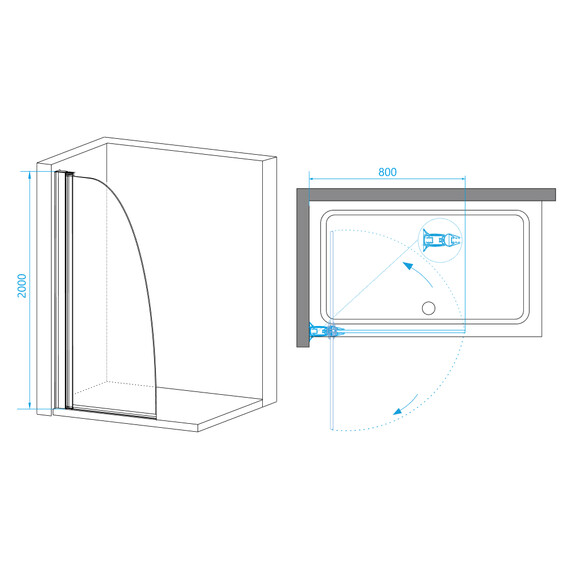 ДУШЕВАЯ ПЕРЕГОРОДКА RGW WA-006