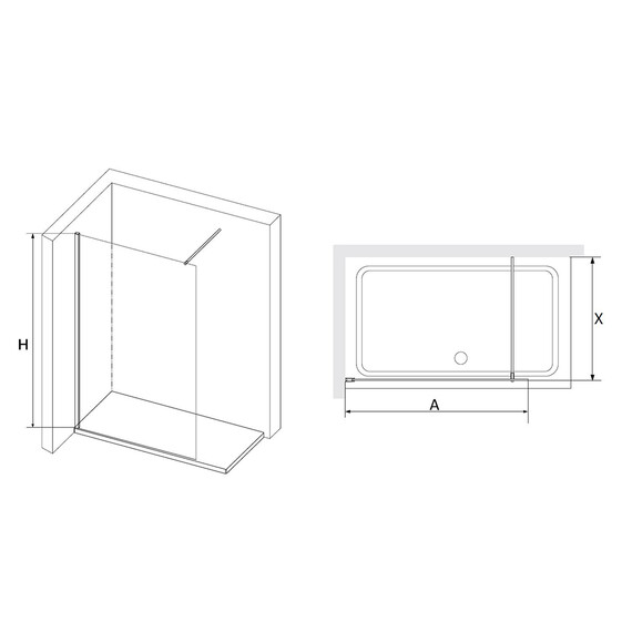 ДУШЕВАЯ ПЕРЕГОРОДКА RGW WA-10G + ДУШЕВАЯ СТОЙКА RGW SP-31G