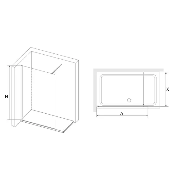 ДУШЕВАЯ ПЕРЕГОРОДКА RGW WA-10G + ДУШЕВАЯ СТОЙКА RGW SP-31G
