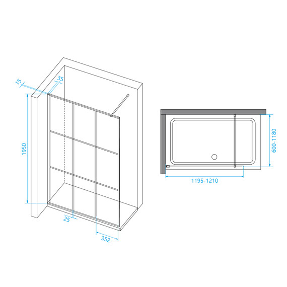 ДУШЕВАЯ ПЕРЕГОРОДКА RGW WA-111B