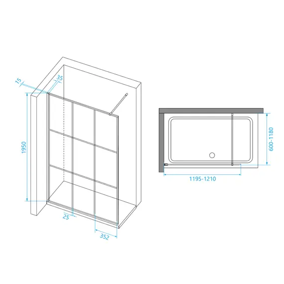 ДУШЕВАЯ ПЕРЕГОРОДКА RGW WA-111B