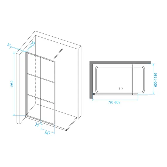 ДУШЕВАЯ ПЕРЕГОРОДКА RGW WA-111B