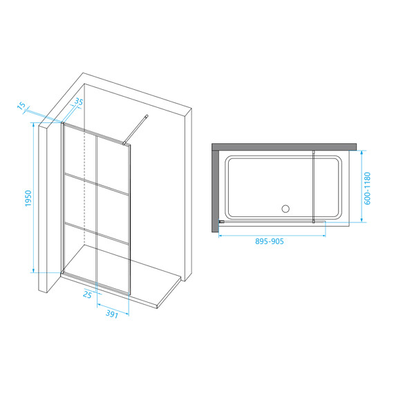 ДУШЕВАЯ ПЕРЕГОРОДКА RGW WA-111B