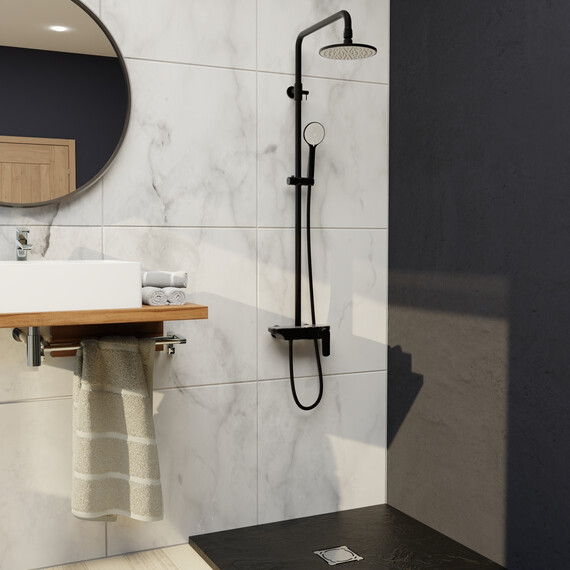 ДУШЕВАЯ ПЕРЕГОРОДКА RGW WA-11B + ДУШЕВАЯ СТОЙКА RGW SP-31B