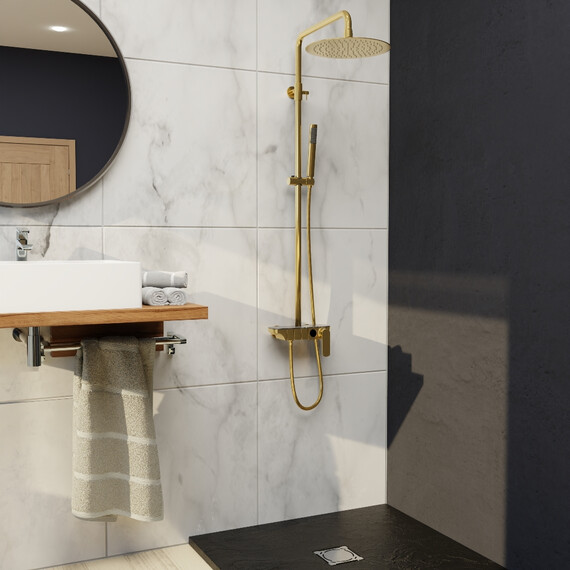 ДУШЕВАЯ ПЕРЕГОРОДКА RGW WA-12G + ДУШЕВАЯ СТОЙКА RGW SP-33G