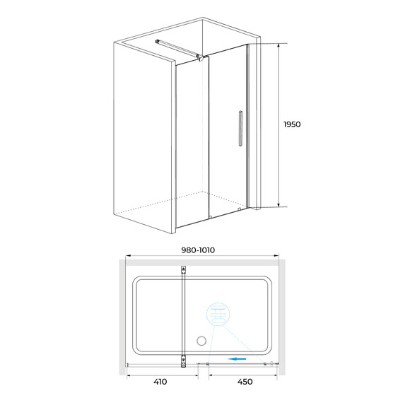 ДУШЕВАЯ ДВЕРЬ RGW TO-18B