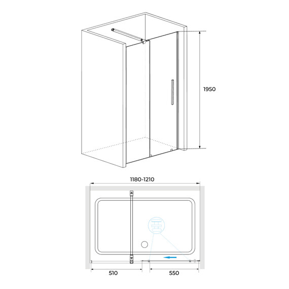 ДУШЕВАЯ ДВЕРЬ RGW TO-18B