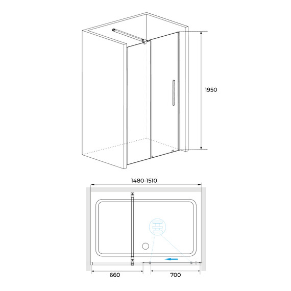 ДУШЕВАЯ ДВЕРЬ RGW TO-18B