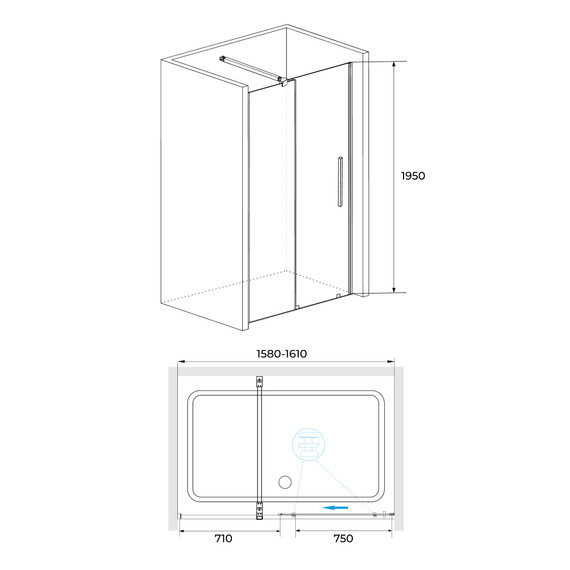 ДУШЕВАЯ ДВЕРЬ RGW TO-18B