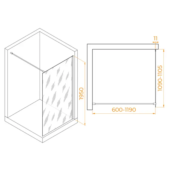 ДУШЕВАЯ ПЕРЕГОРОДКА RGW WA-002B