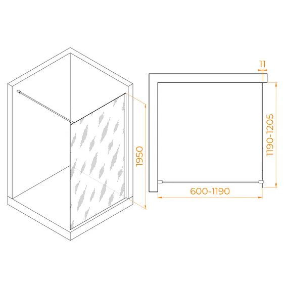 ДУШЕВАЯ ПЕРЕГОРОДКА RGW WA-002G