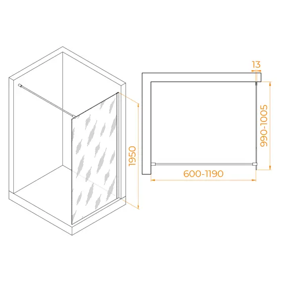 ДУШЕВАЯ ПЕРЕГОРОДКА RGW WA-010G