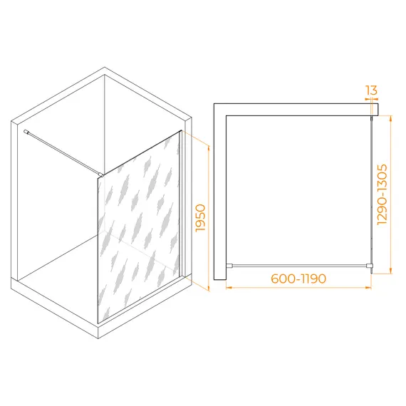 ДУШЕВАЯ ПЕРЕГОРОДКА RGW WA-010G
