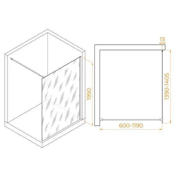 ДУШЕВАЯ ПЕРЕГОРОДКА RGW WA-010G