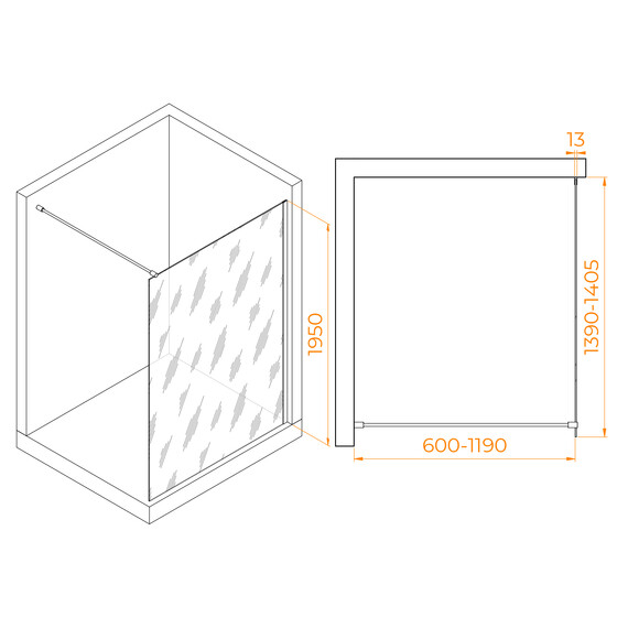 ДУШЕВАЯ ПЕРЕГОРОДКА RGW WA-010W