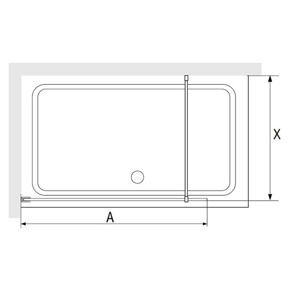 ДУШЕВАЯ ПЕРЕГОРОДКА RGW WA-12G + ДУШЕВАЯ СТОЙКА RGW SP-33G