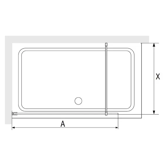 ДУШЕВАЯ ПЕРЕГОРОДКА RGW WA-12G + ДУШЕВАЯ СТОЙКА RGW SP-33G