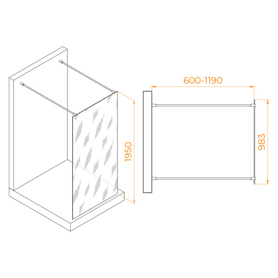 ДУШЕВАЯ ПЕРЕГОРОДКА RGW WA-016GB