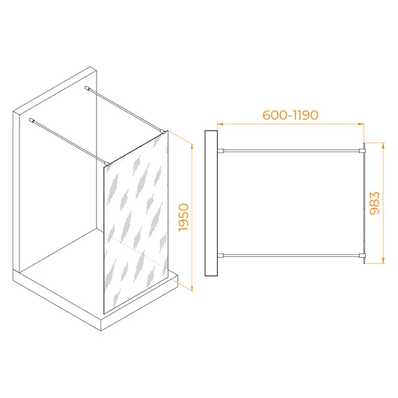 ДУШЕВАЯ ПЕРЕГОРОДКА RGW WA-016B
