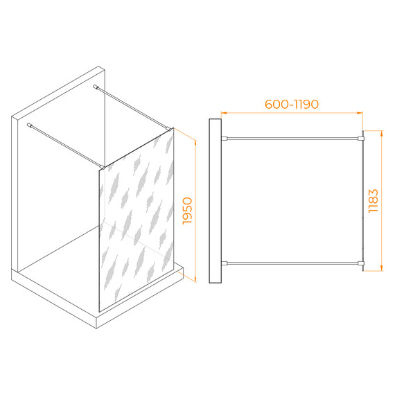 ДУШЕВАЯ ПЕРЕГОРОДКА RGW WA-016W