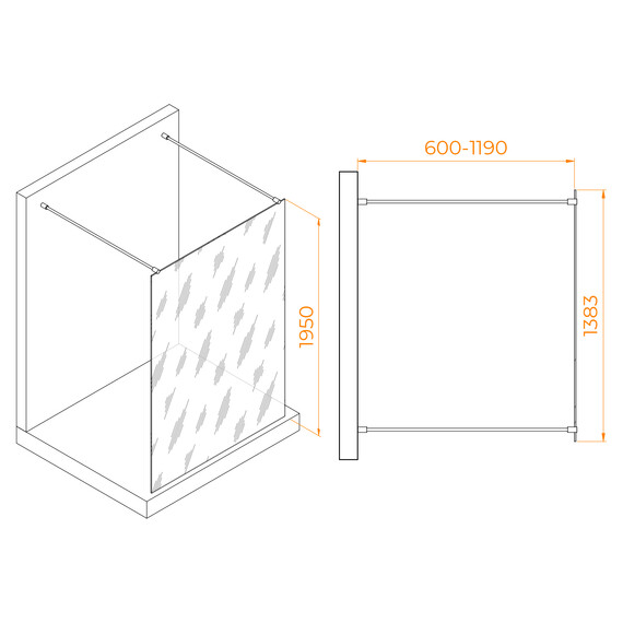 ДУШЕВАЯ ПЕРЕГОРОДКА RGW WA-016B
