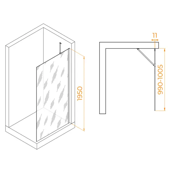 ДУШЕВАЯ ПЕРЕГОРОДКА RGW WA-102W