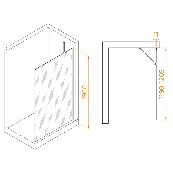 ДУШЕВАЯ ПЕРЕГОРОДКА RGW WA-102