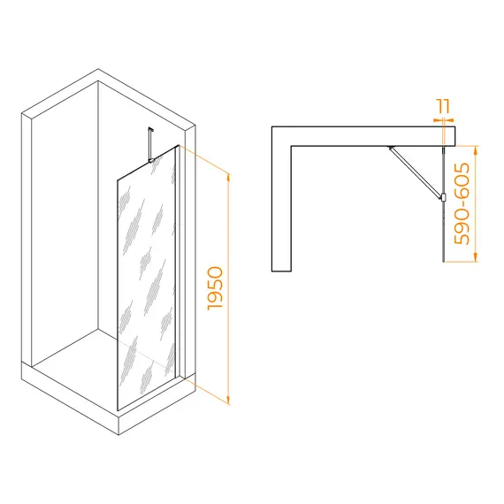 ДУШЕВАЯ ПЕРЕГОРОДКА RGW WA-102