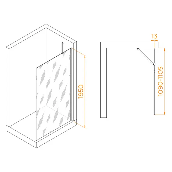 ДУШЕВАЯ ПЕРЕГОРОДКА RGW WA-110