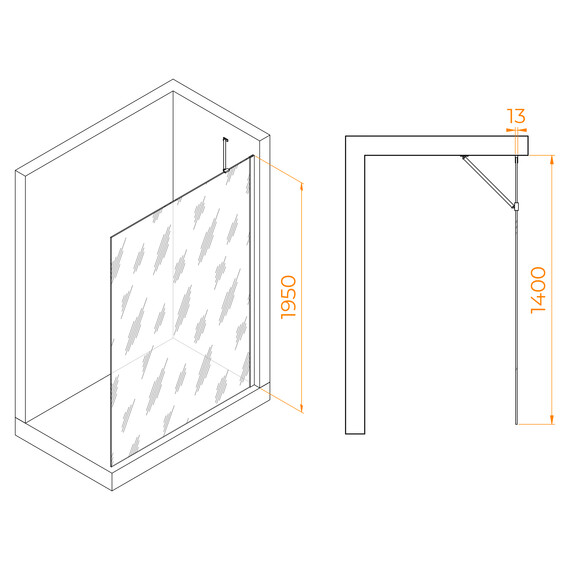 ДУШЕВАЯ ПЕРЕГОРОДКА RGW WA-110B