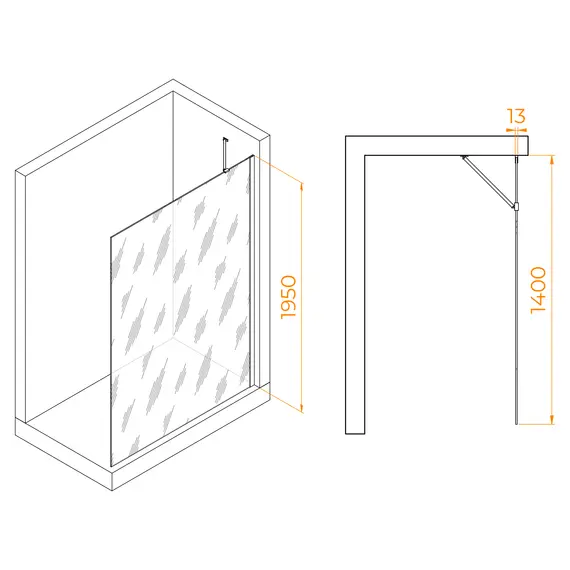 ДУШЕВАЯ ПЕРЕГОРОДКА RGW WA-110B