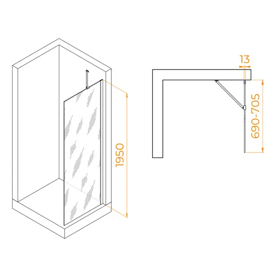 ДУШЕВАЯ ПЕРЕГОРОДКА RGW WA-110W