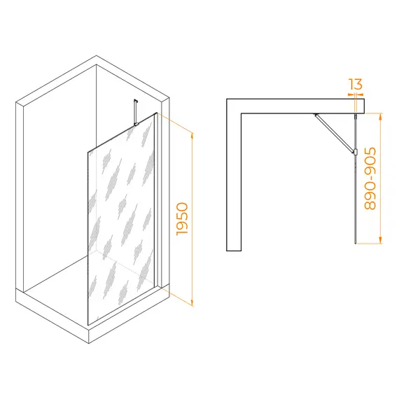 ДУШЕВАЯ ПЕРЕГОРОДКА RGW WA-110W