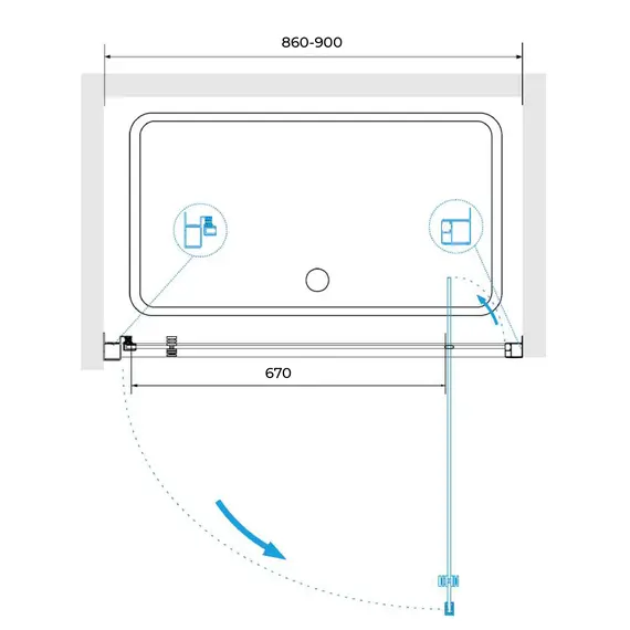 ДУШЕВАЯ ДВЕРЬ RGW PA-105