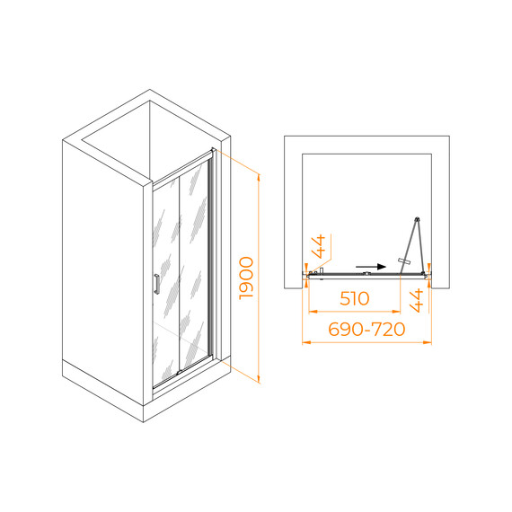 ДУШЕВАЯ ДВЕРЬ RGW PA-21
