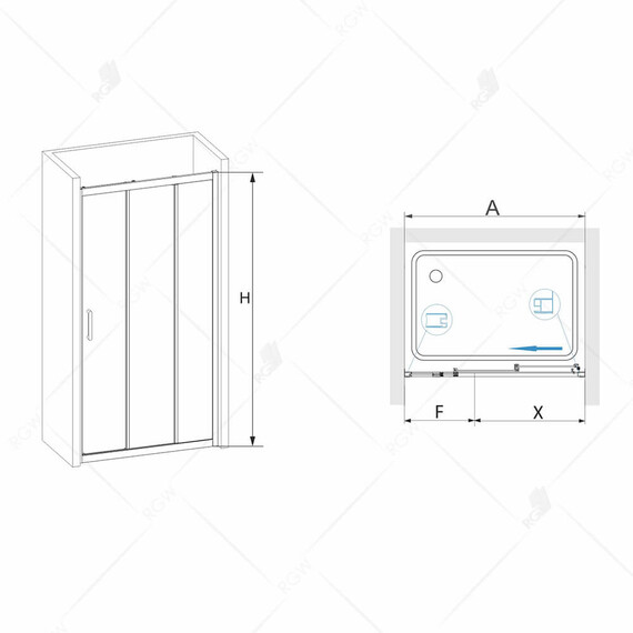ДУШЕВАЯ ДВЕРЬ RGW PA-13