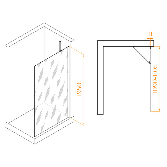 ДУШЕВАЯ ПЕРЕГОРОДКА RGW WA-102