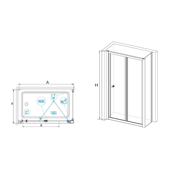 ДУШЕВОЙ УГОЛОК RGW CL-41 (CL-21 + Z-12)