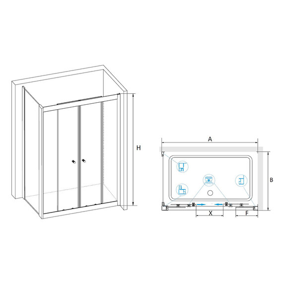 ДУШЕВОЙ УГОЛОК RGW CL-43-1 (CL-10 + Z-060-1)