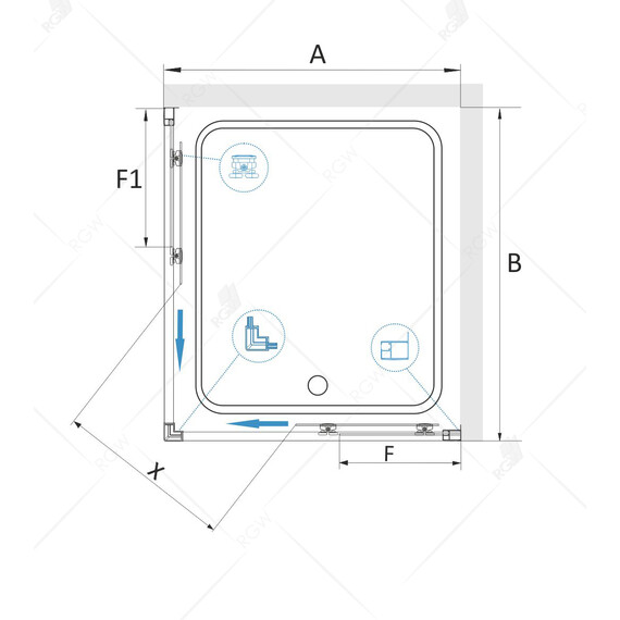 ДУШЕВОЙ УГОЛОК RGW CL-34