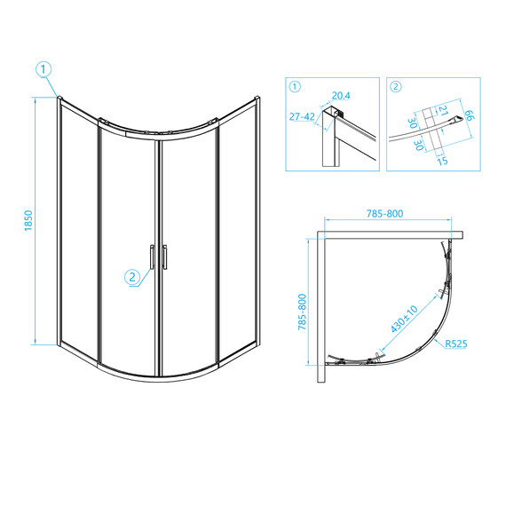 ДУШЕВОЙ УГОЛОК RGW CL-53B