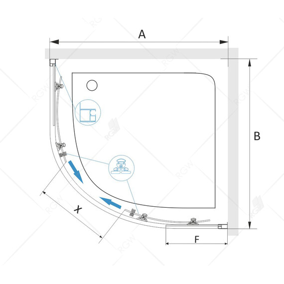 ДУШЕВОЙ УГОЛОК RGW CL-54B