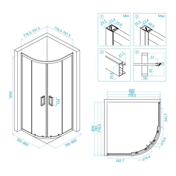 ДУШЕВОЙ УГОЛОК RGW CL-54B