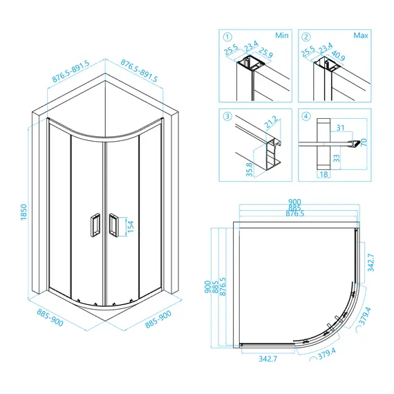 ДУШЕВОЙ УГОЛОК RGW CL-54