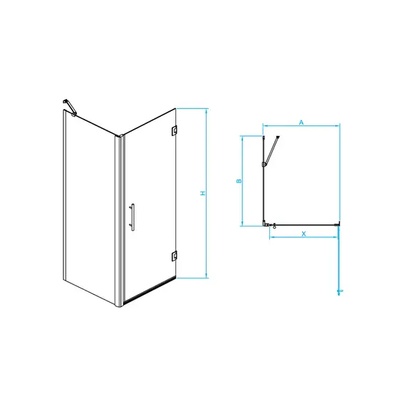 ДУШЕВОЙ УГОЛОК RGW HO-045-1B (HO-011B + Z-060-2B + O-204B)