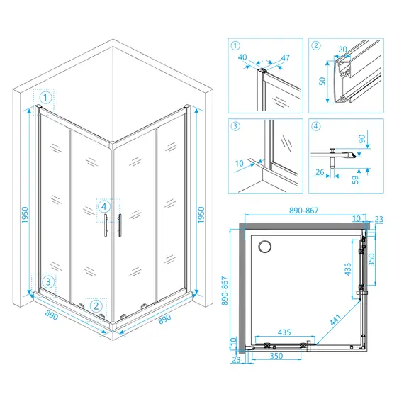 ДУШЕВОЙ УГОЛОК RGW HO-31