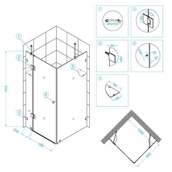 ДУШЕВОЙ УГОЛОК RGW HO-44