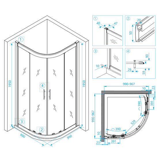ДУШЕВОЙ УГОЛОК RGW HO-51