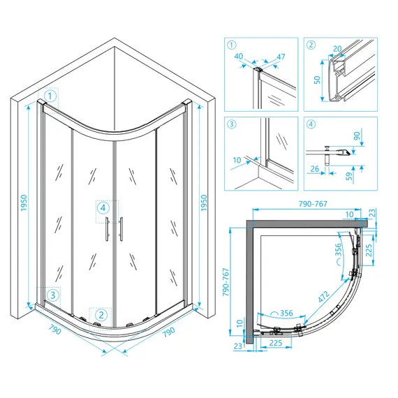 ДУШЕВОЙ УГОЛОК RGW HO-51