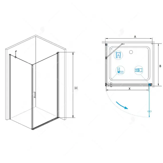 ДУШЕВОЙ УГОЛОК RGW LE-34 (LE-03 + Z-14)